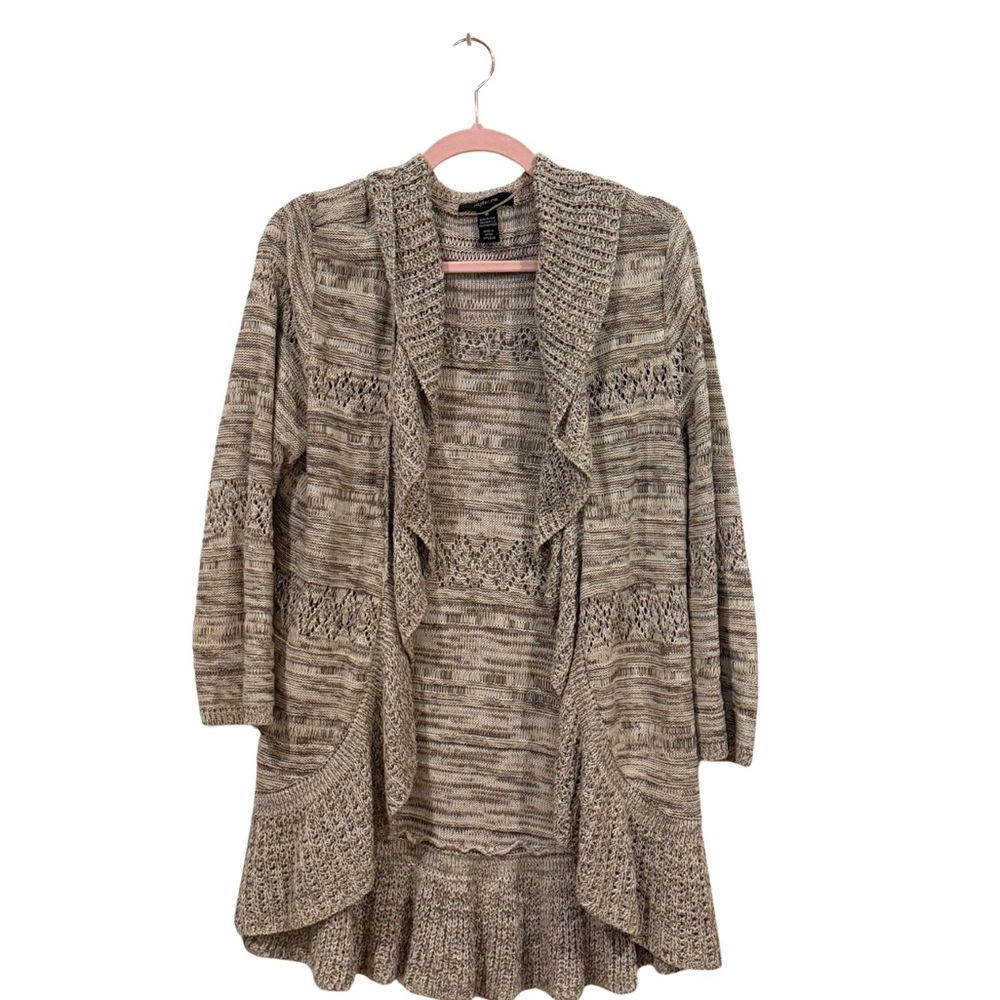 Elegant Knit Cardigan in Taupe